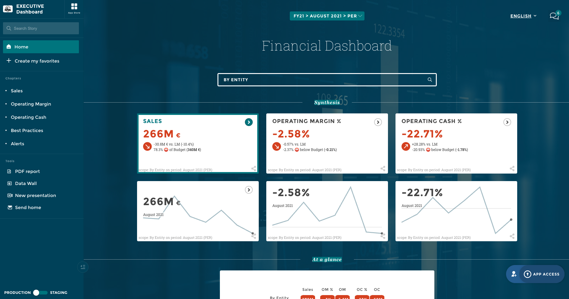 CFO dashboard