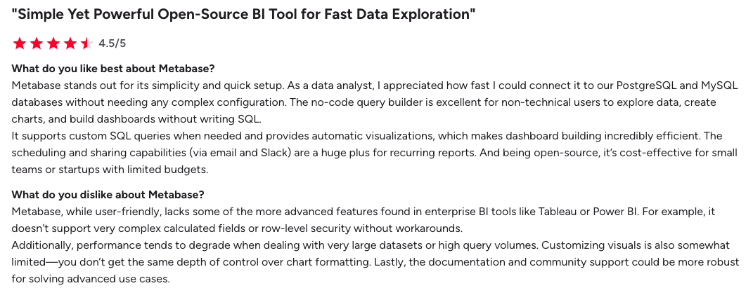 metabase review G2 3